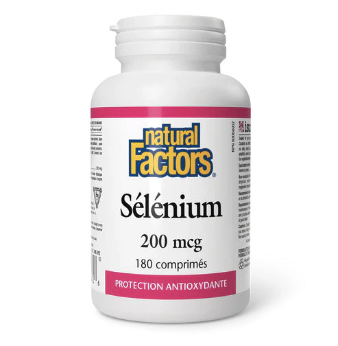 Sélénium 200mcg - Protection antioxydante - Natural Factors - 180 comprimés